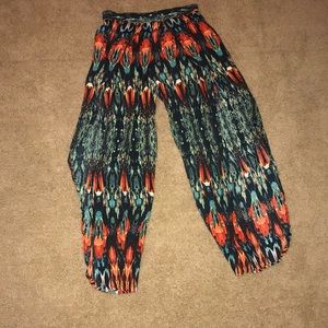 Navy Parachute-like Pants